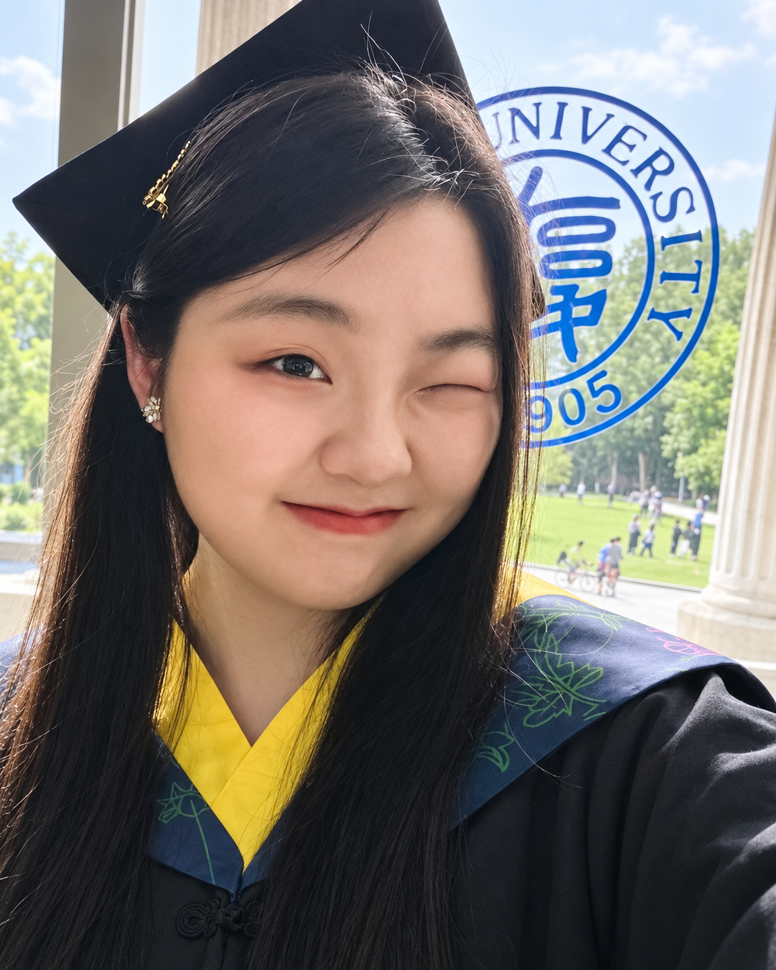 Bo Li in graduation attire